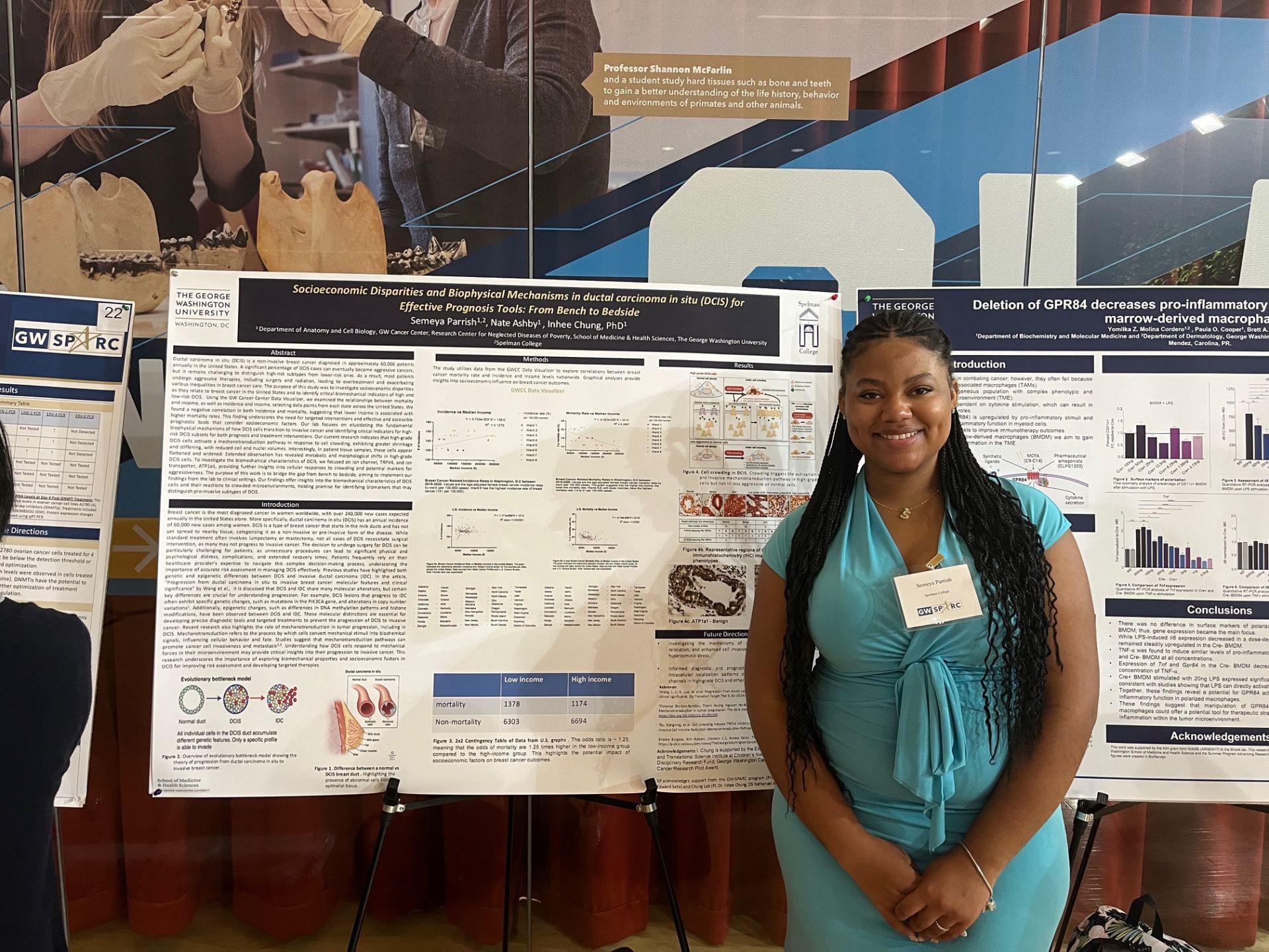 Semeya with her SPARC poster.