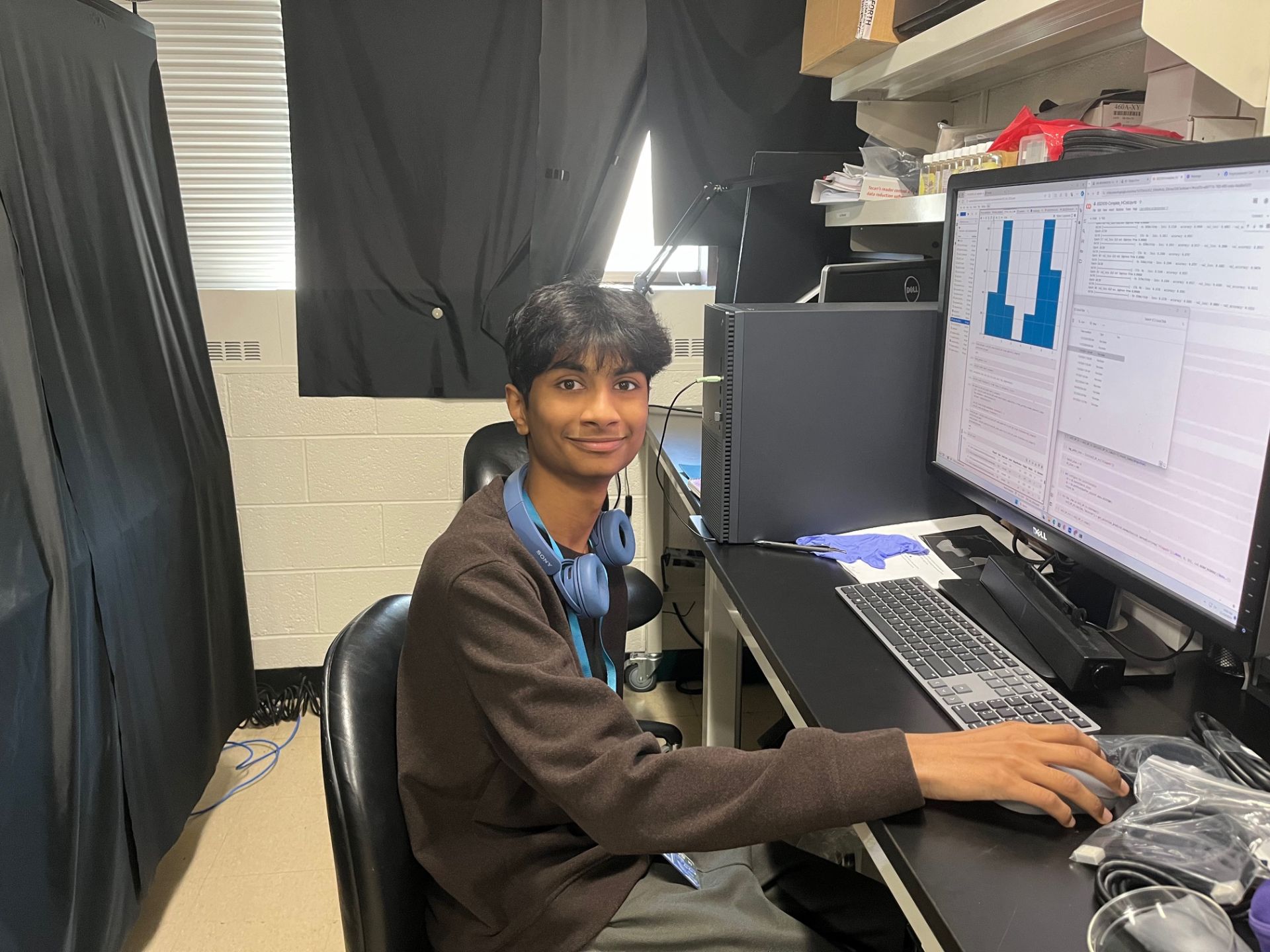 Raghav Karthikeyan coding for a project