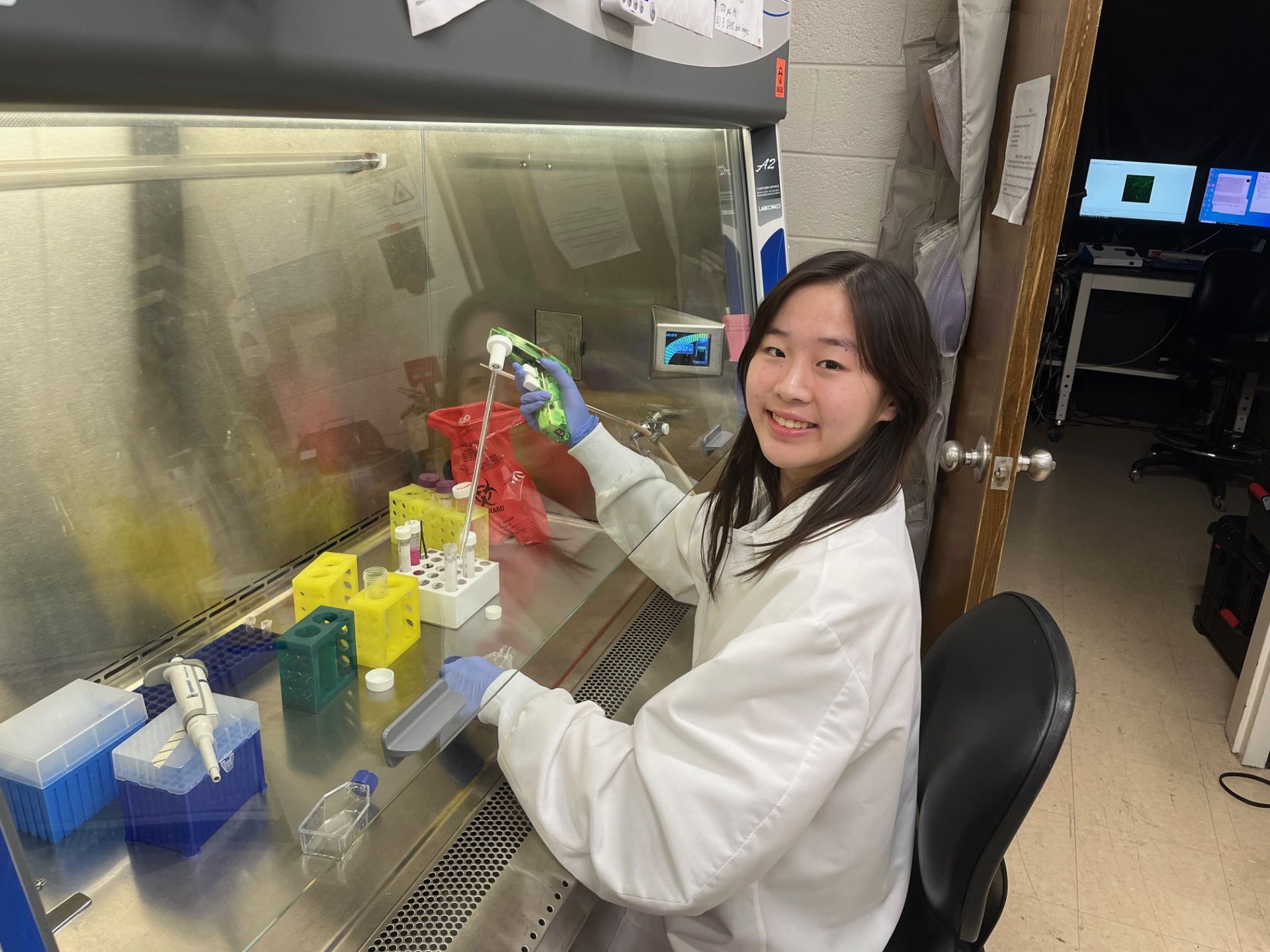 Rita working in the BSC.